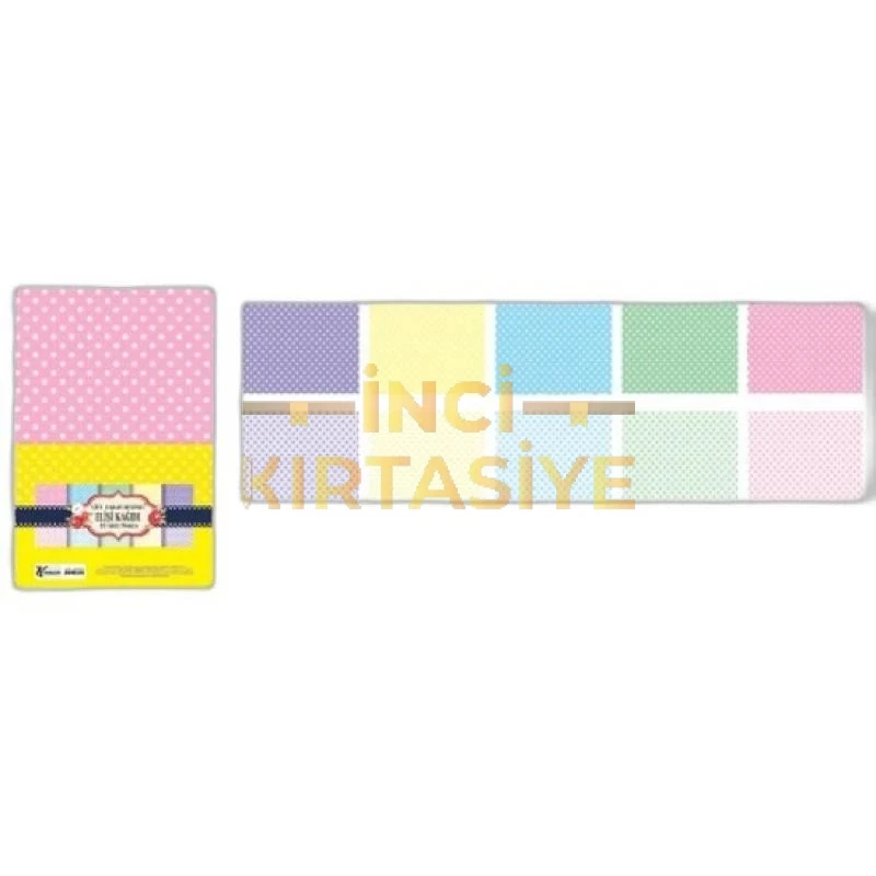 K.COLOR 10LU POŞ.ÇİFT TARAFLI ELİŞİ KAĞ.NOKTALI