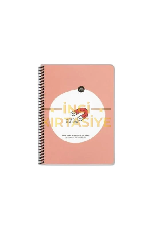KESKİN HİSLİ ŞEYLER 16,5*22,5  STICKERLI DEF.HEPSI DE BENI BULUR 80 YAP. KARELİ DEFTER