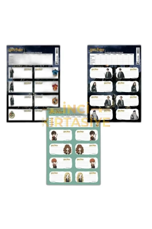 HARRY POTTER DERS PROGRAMLI 3LÜ ETIKET