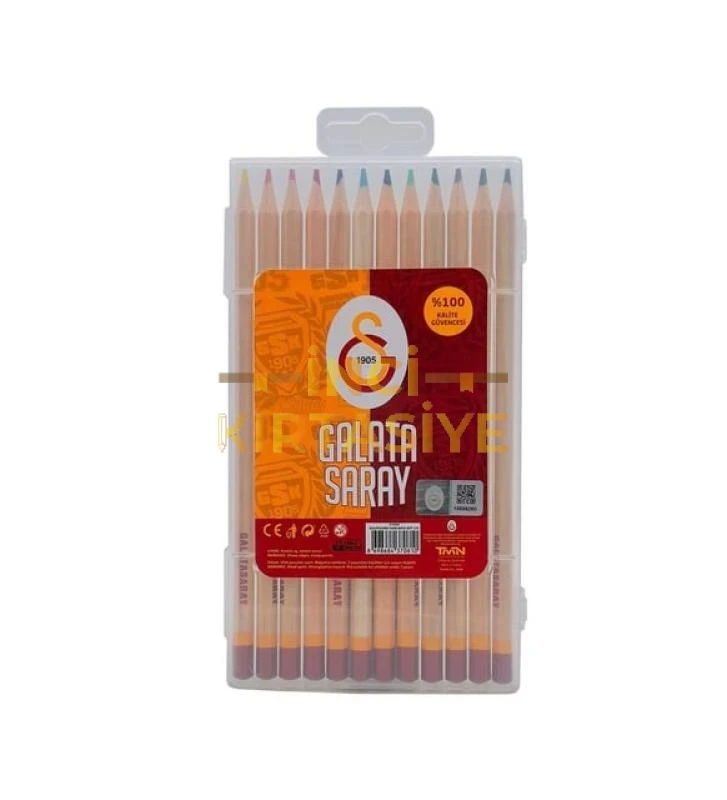 GALATASARAY 12 Lİ KURU BOYA KALEM ÇANTA SET