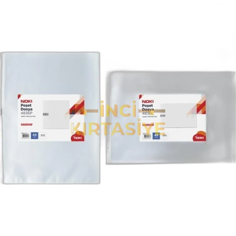 NOKİ POŞET DOSYA A3 YATAY (90 MIC)