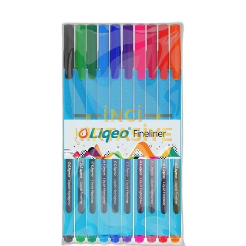 LIQEO FINELİNER KALEM 10'LU PVC