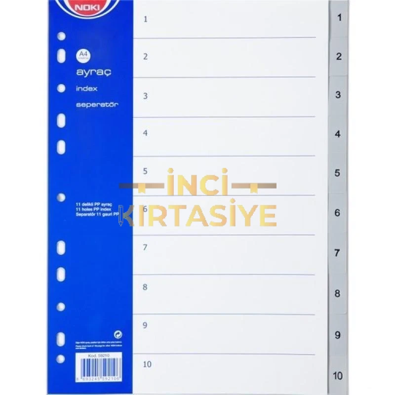 NOKİ AYRAÇ PP 1-10 RAKAM