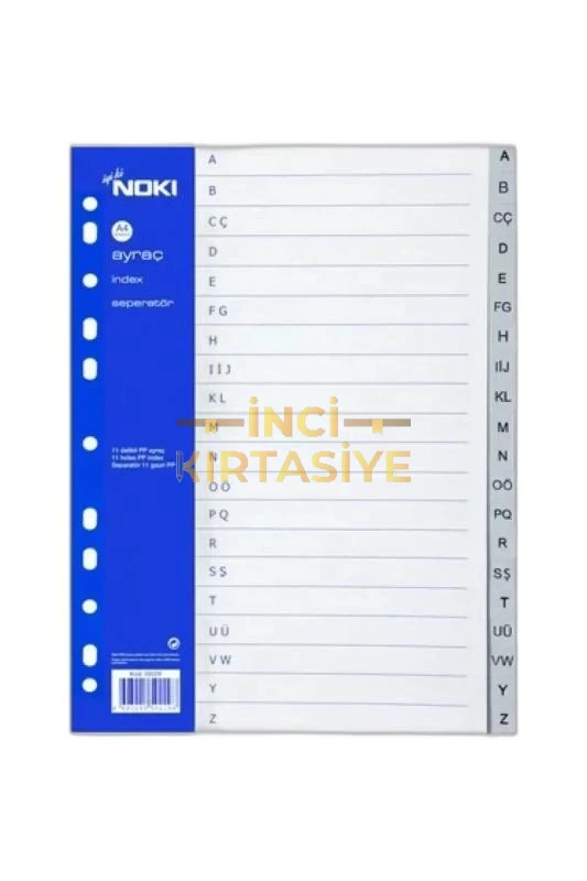 NOKİ AYRAÇ PP A-Z TÜRKÇE HARF