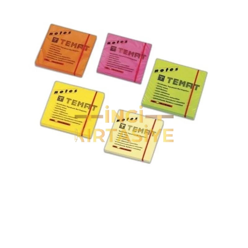 TEMAT 75X75 MM NOT KAĞIDI  100 YPR	PASTEL SARI