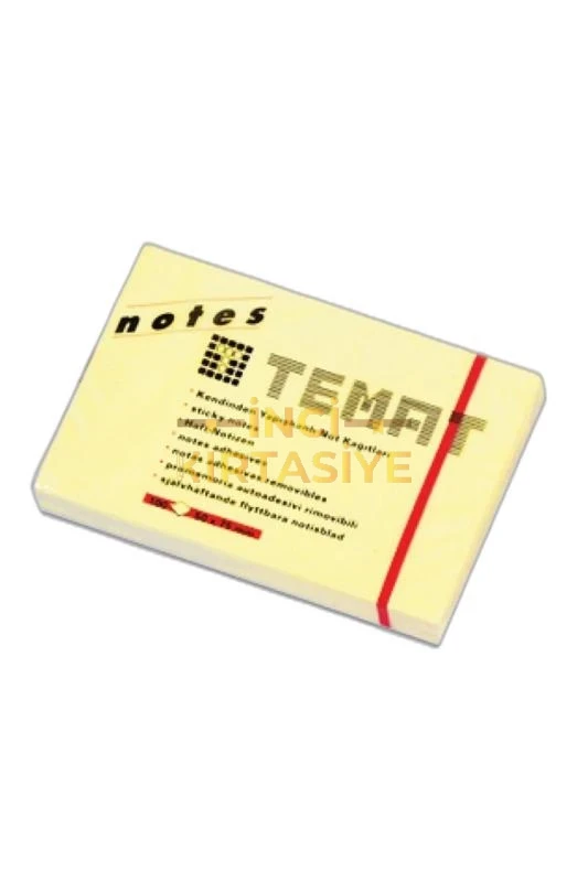 TEMAT 50X75 MM NOT KAĞIDI 80 YPR FOSFORLU SARI