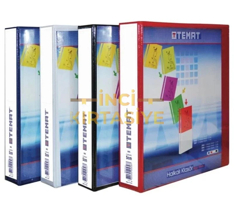 TEMAT 4 HALKALI KLASÖR 5CM MAVİ