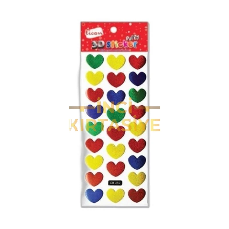 TİCON PUFFY KALP STİCKER