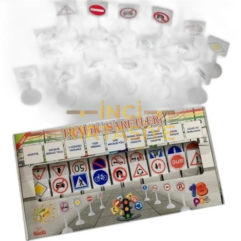 GÜÇLÜ PLASTİK TRAFİK İŞARETLERİ 18 PARÇA
