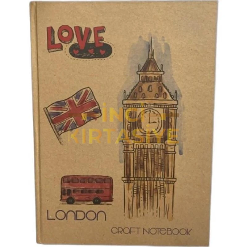 KRAFT KAPAK 20X28 KİTAP KAĞIDI AYRAÇLI DEFTER