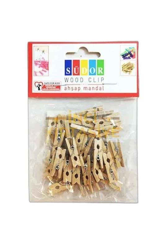 SÜDOR BÜYÜK BOY AHŞAP MANDAL 3,5CM 20Lİ