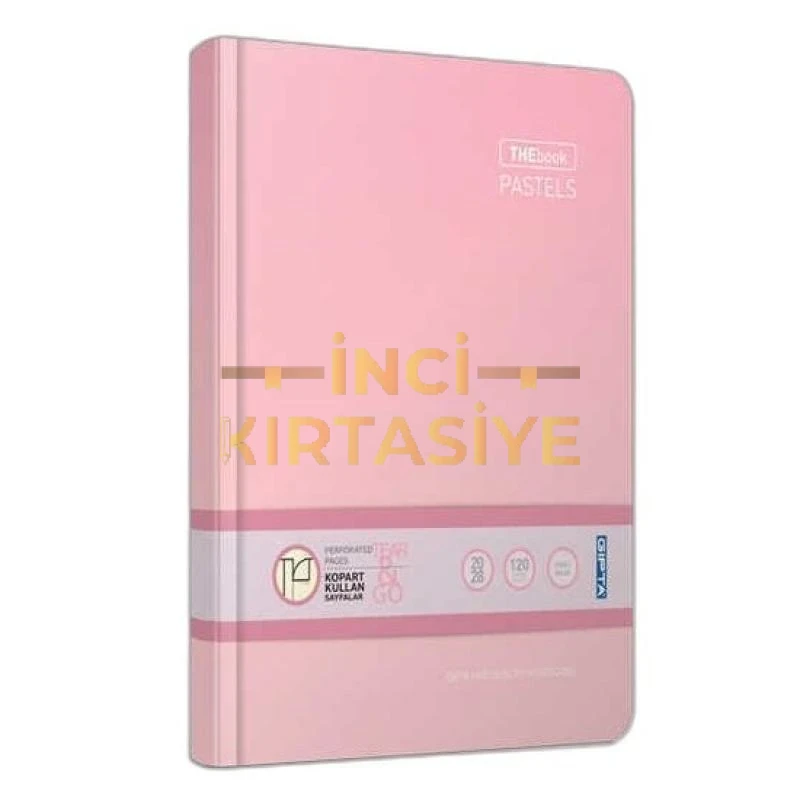 THEBOOK 240 YAP. SERT KAPAK KARELİ DEFTER, PASTEL RENKLER