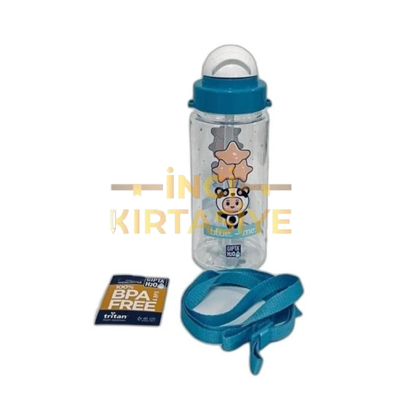 BLUE-ME TRİTAN DESENLİ PİPETLİ MATARA 500 CC