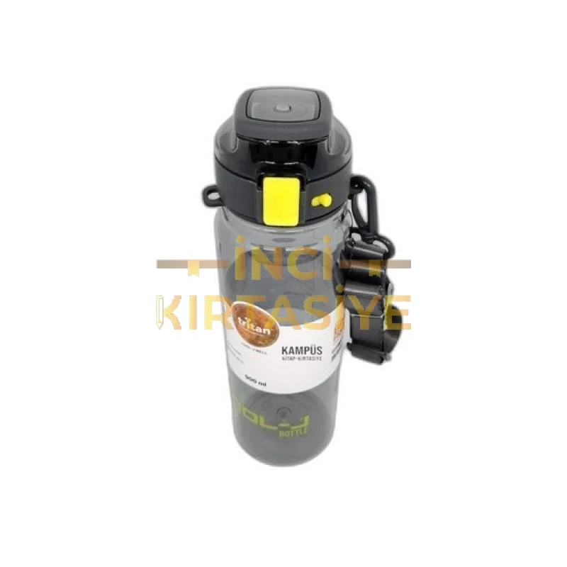 GIPTA ASKILI KİLİTLİ TRITAN MATARA 900ML SİYAH-KUTUDA