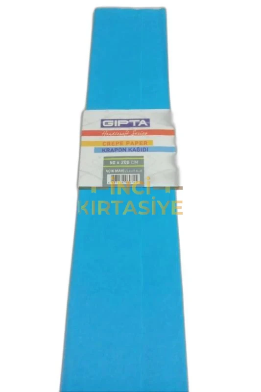 GIPTA 50X200  RENKLİ KRAPON KAĞIDI AÇIK MAVİ