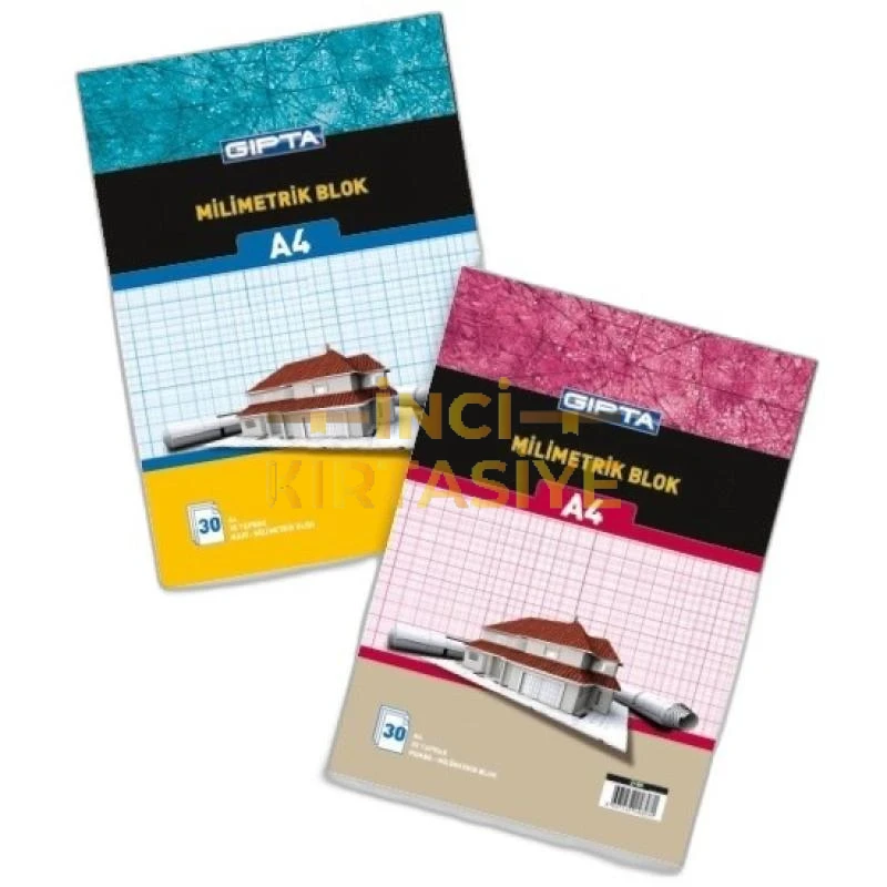 MİLİMETRİK TEL DKŞ.BRİSTOL KPK.BLOK PEMBE A4 30 YP