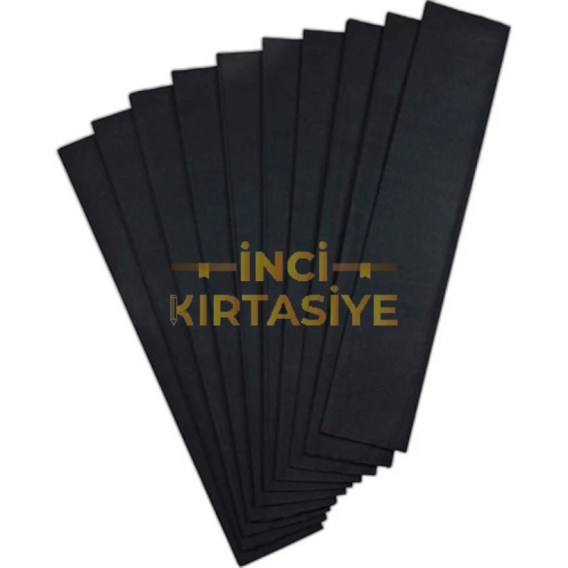 GIPTA 50X200  RENKLİ KRAPON KAĞIDI SİYAH