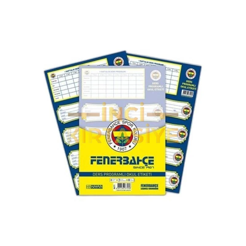TARAFTAR-FB DERS PROGRAMLI OKUL ETİKETİ16X24 3YP