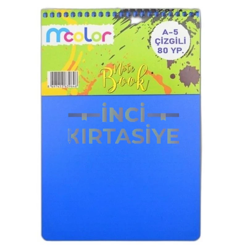 MCOLOR A5 80 ÇİZGİLİ DİK AÇILIR BLOKNOT
