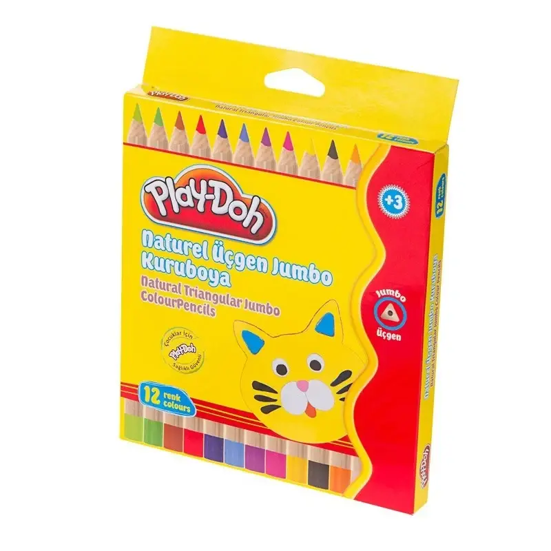 PLAY-DOH 12 RENK NATUREL JUMBO KURU BOYA