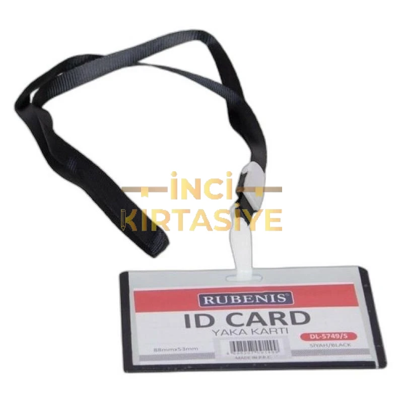 RUBENİS YAKA KARTI+İP SİYAH