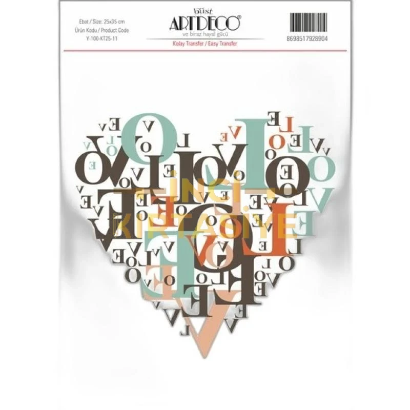 ARTDECO KOLAY TRANSFER 25X35CM DESEN NO:11