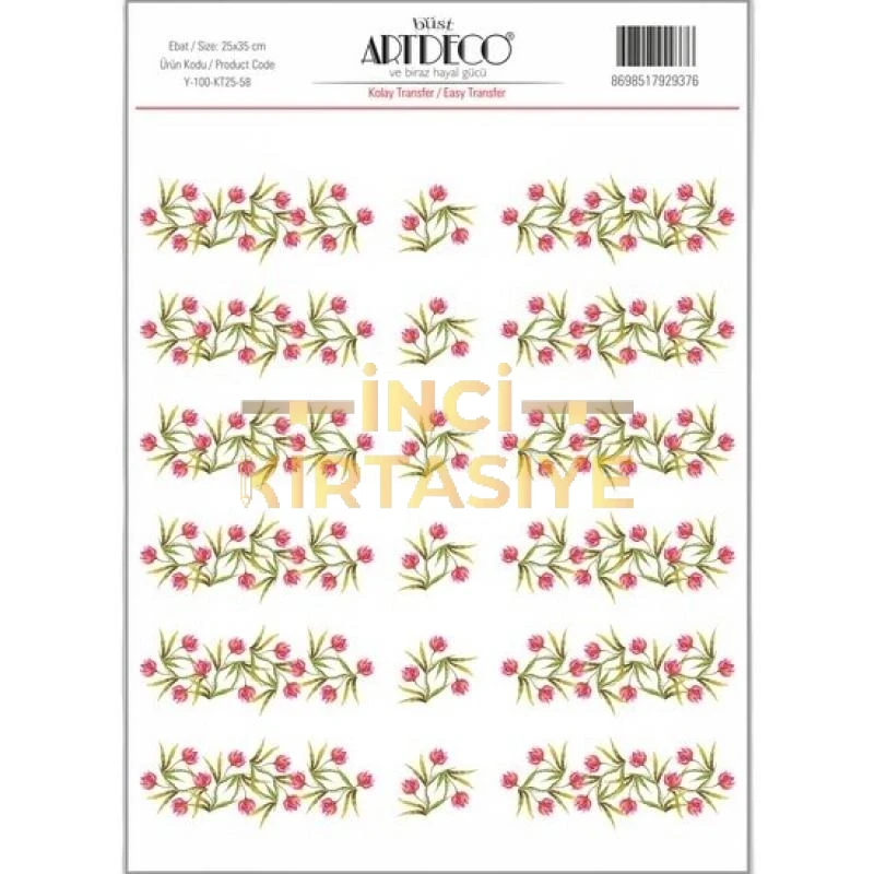 ARTDECO KOLAY TRANSFER 25X35CM DESEN NO:58