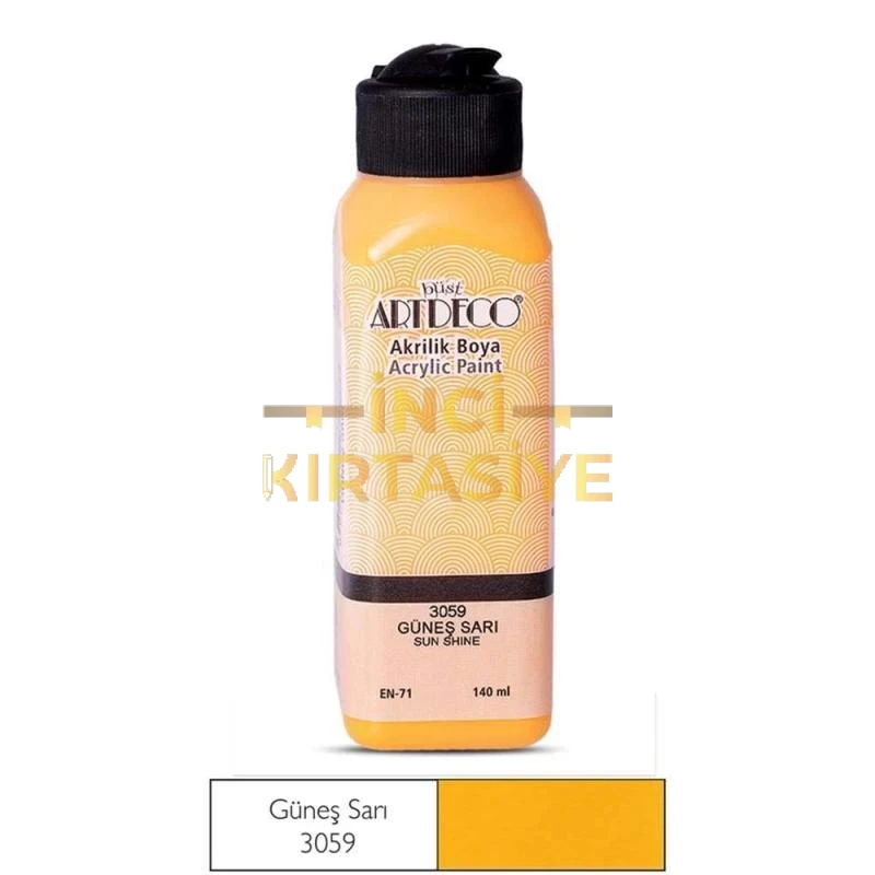 ARTDECO AKRİLİK BOYA 140ML GÜNEŞ SARI 3059
