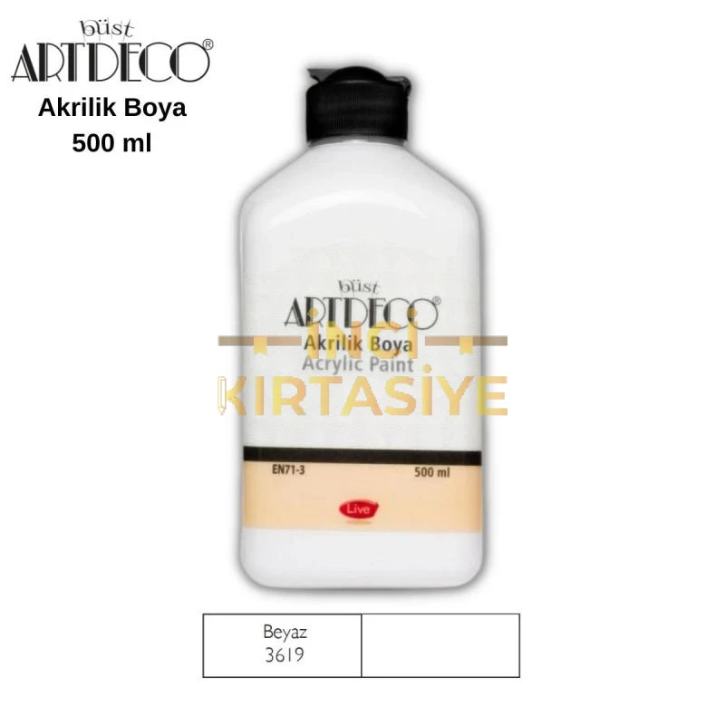 ARTDECO AKRİLİK BOYA 500ML BEYAZ 3619