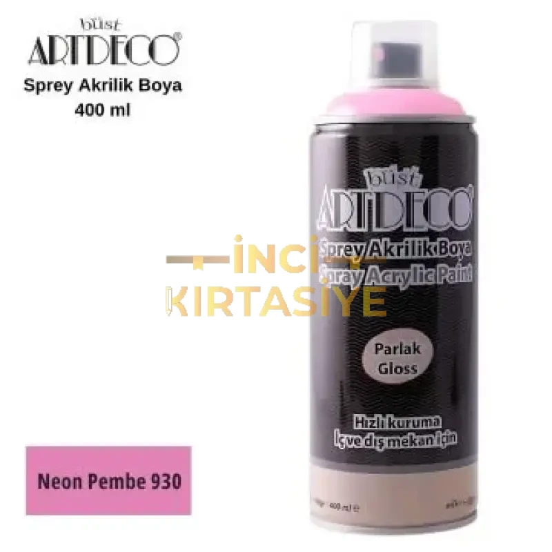 ARTDECO AKRİLİK SPREY BOYA 400ML NEON PEMBE 930