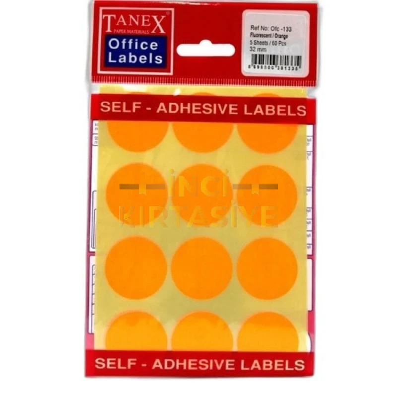 TANEX OFC-133 MİX COLOR OFİS ETİKETİ