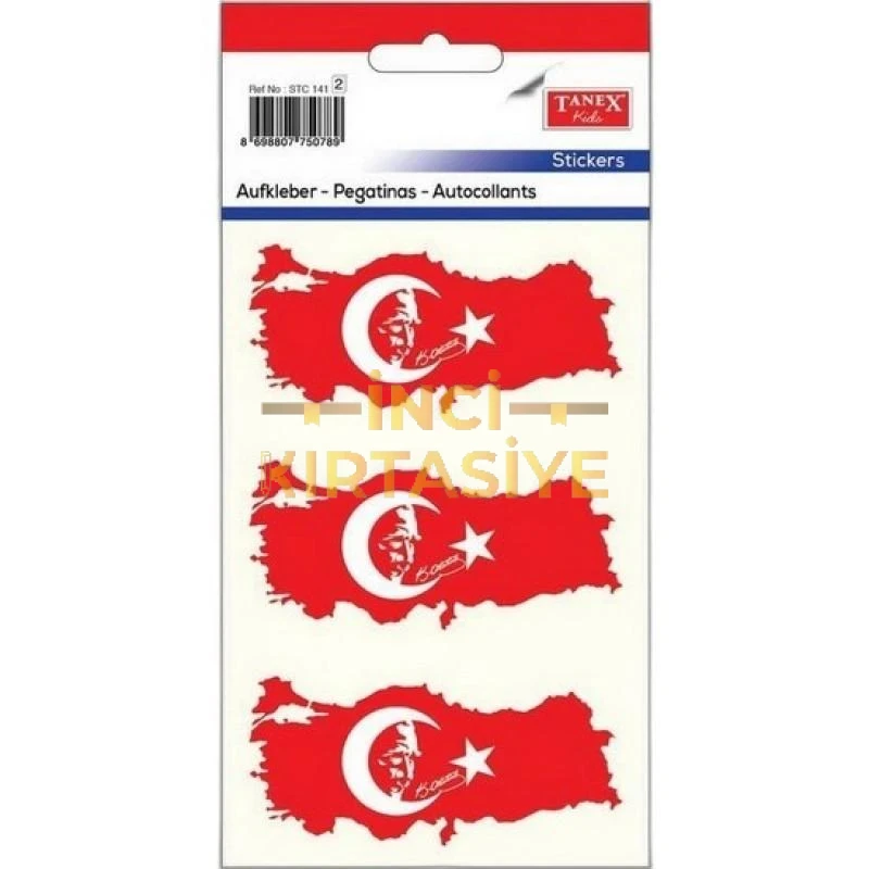 TANEX STC162 TÜRKİYE GRAVÜR-3 ETİKETİ 2'Lİ