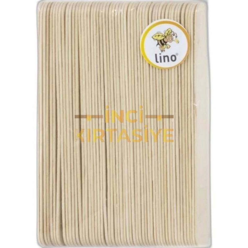 LİNO AHŞAP ÇUBUK 15 CM. 50'Lİ NATUREL