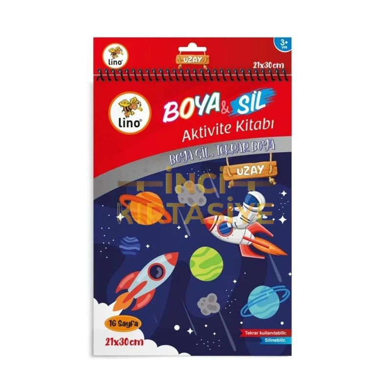 LİNO BOYA SİL AKTİVİTE BOYAMA KİTABI UZAY A4 EBAT (SİLİNEBİLİR)