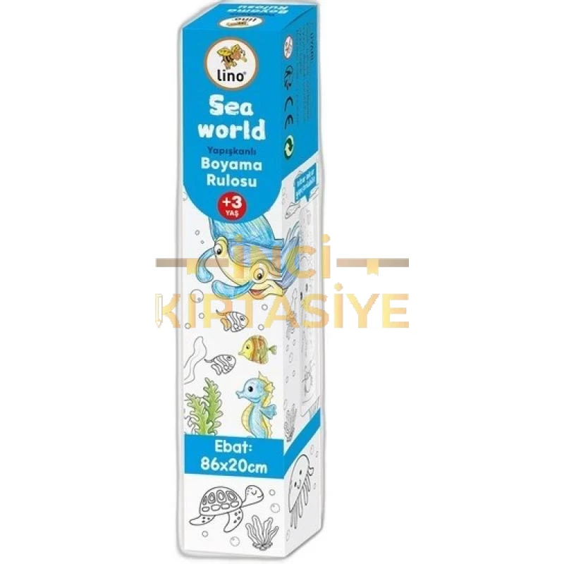 LİNO YAPIŞKANLI BOYAMA RULOSU SEA WORLD 86X20 CM