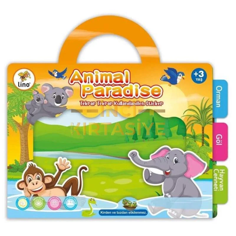 LİNO TEKRAR TEKRAR KULLANILABİLEN STICKER ANIMAL PARADISE
