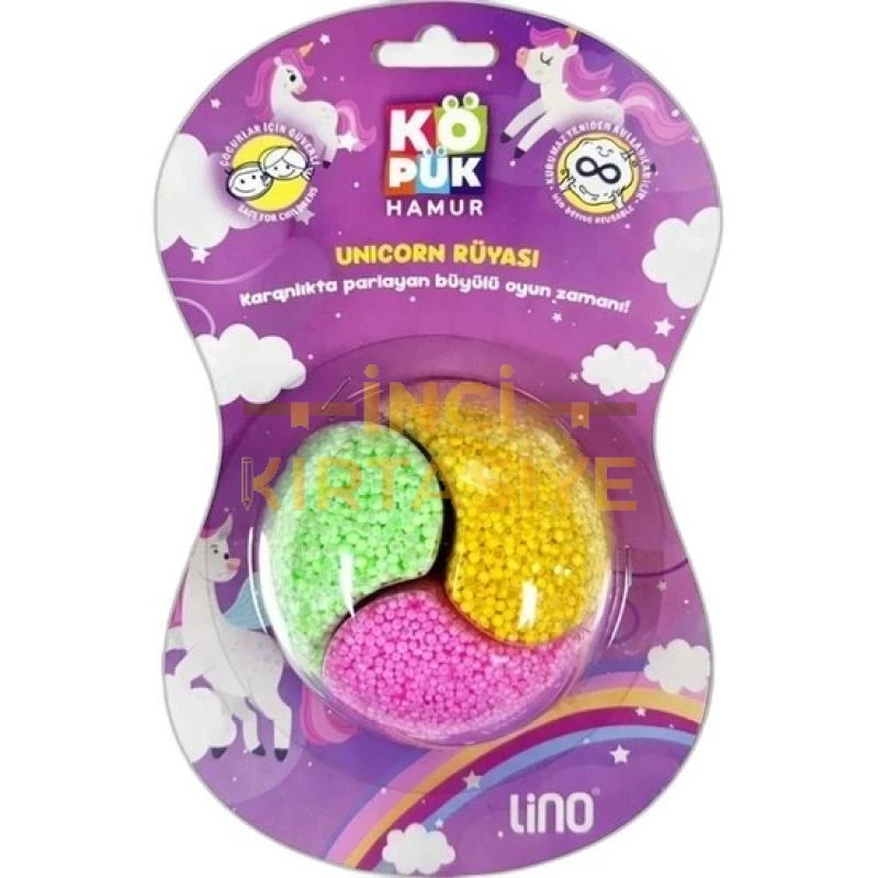 LİNO KURUMAYAN KÖPÜKLÜ OYUN HAMURU UNİCORN RÜYASI