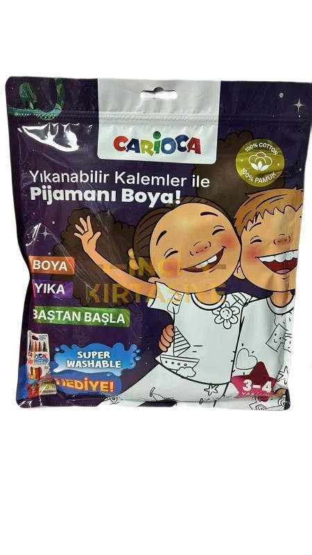 CARİOCA BOYANABİLİR PİJAMA - YIKANABİLİR KALEMLER İLE PİJAMANI BOYA 3-4 YAŞ