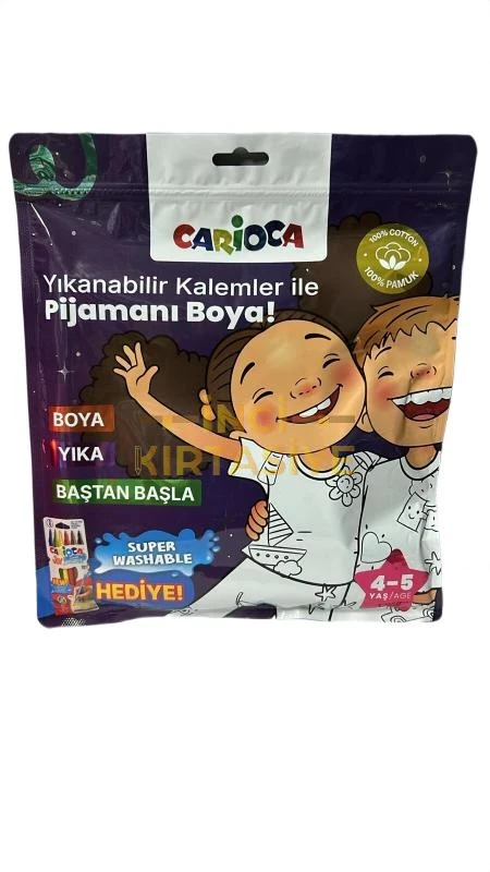 CARİOCA BOYANABİLİR PİJAMA - YIKANABİLİR KALEMLER İLE PİJAMANI BOYA 4-5 YAŞ