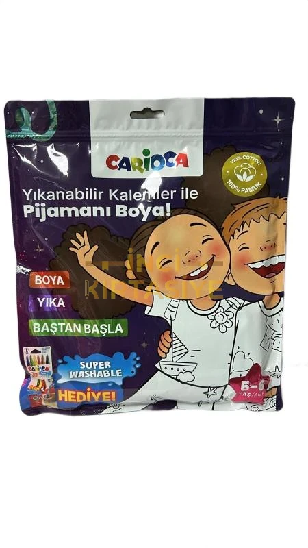 CARİOCA BOYANABİLİR PİJAMA - YIKANABİLİR KALEMLER İLE PİJAMANI BOYA 5-6 YAŞ