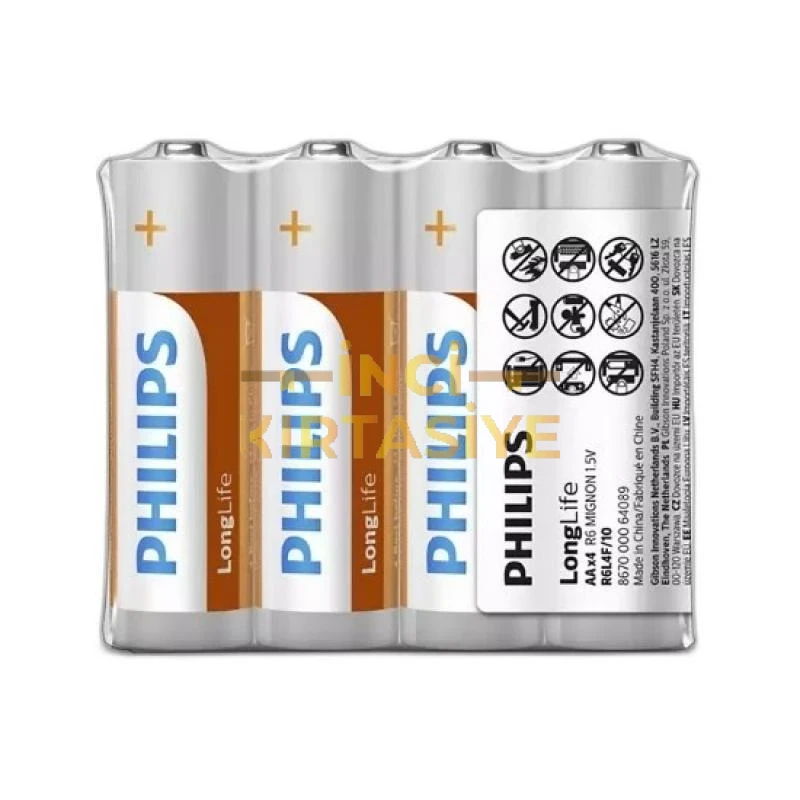 PHILIPS LONGLIFE AA KALEM PİL ADET