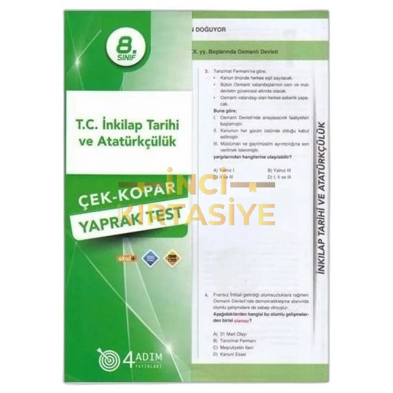 DÖRT ADIM 8 İNKILAP TEST