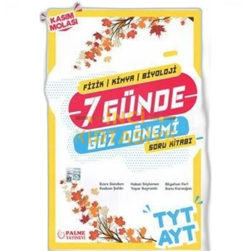 PALME TYT-AYT SAYISAL 7 GÜNDE GÜZ DÖNEMİ SB