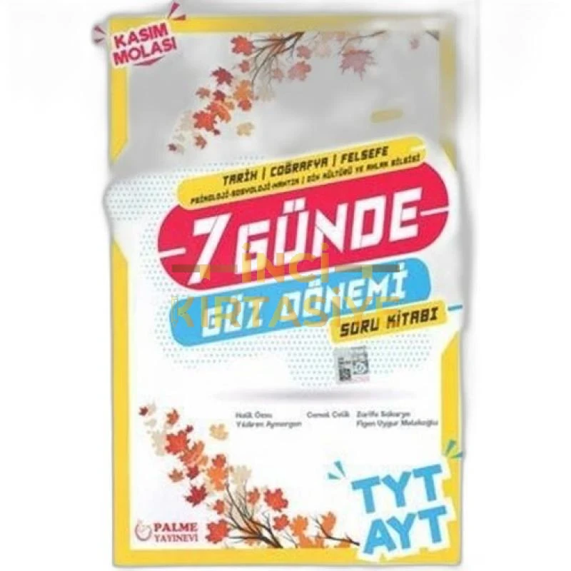 PALME TYT-AYT SÖZEL 7 GÜNDE GÜZ DÖNEMİ SB