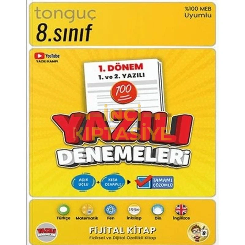 TONGUÇ 8. SINIF YAZILI DENEMELERİ 1. DÖNEM 1 VE 2. YAZILI