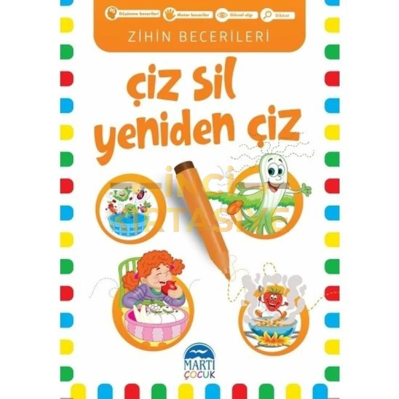 ZIHIN BECERILERI ÇIZ SIL YENIDEN ÇIZ TURUNCU