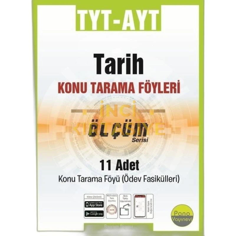 PANO TYT-AYT TARIH TARAMA FÖYLERI (11 FASIKÜL 11X16 SAYFA)