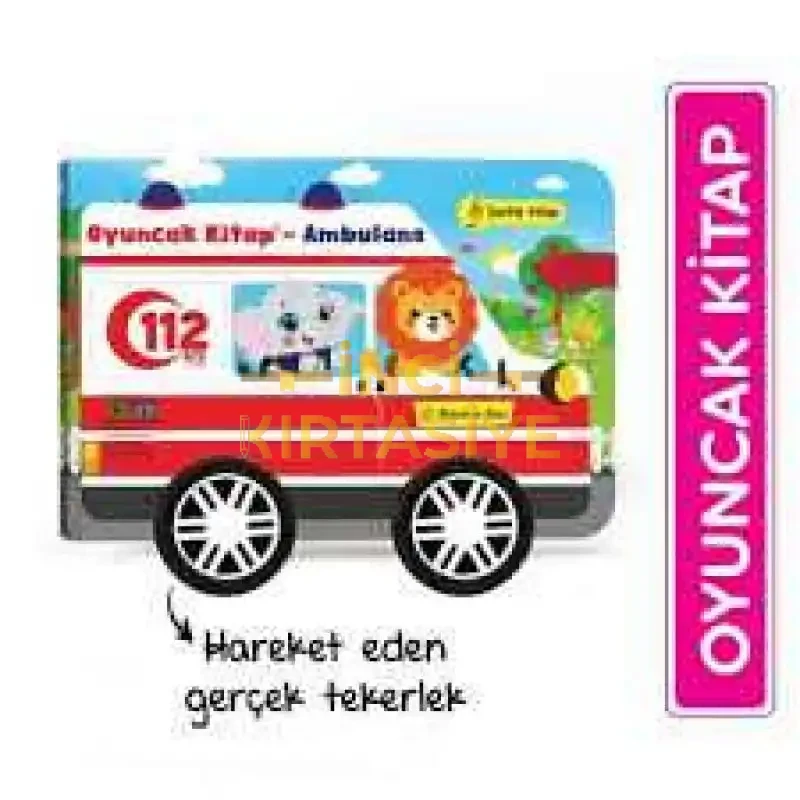 OYUNCAK KİTAP AMBULANS GERÇEK TEKERLEKLİ