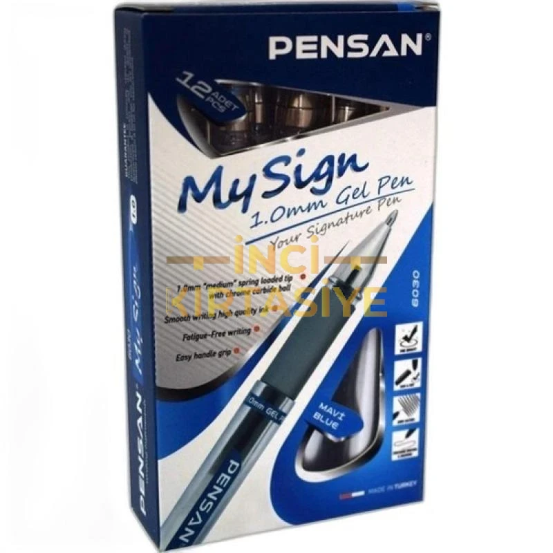 PENSAN MY SIGN JEL ROLLER KALEM MAVİ 1 MM REFİL