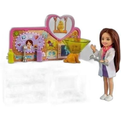 BARBIE CHELSEA MESLEKLERİ ÖĞRENİYOR VETERİNER OYUN SETİ HGT12